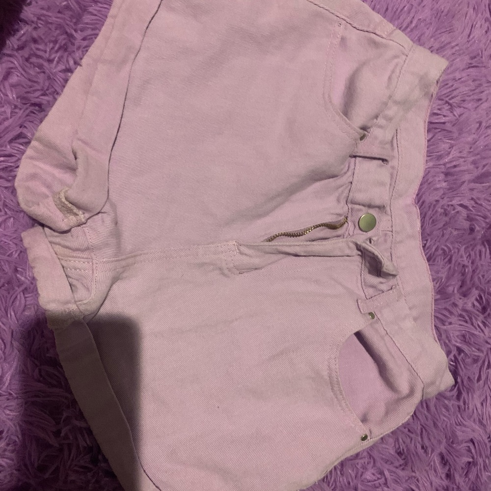 SHEIN lilac jean shorts